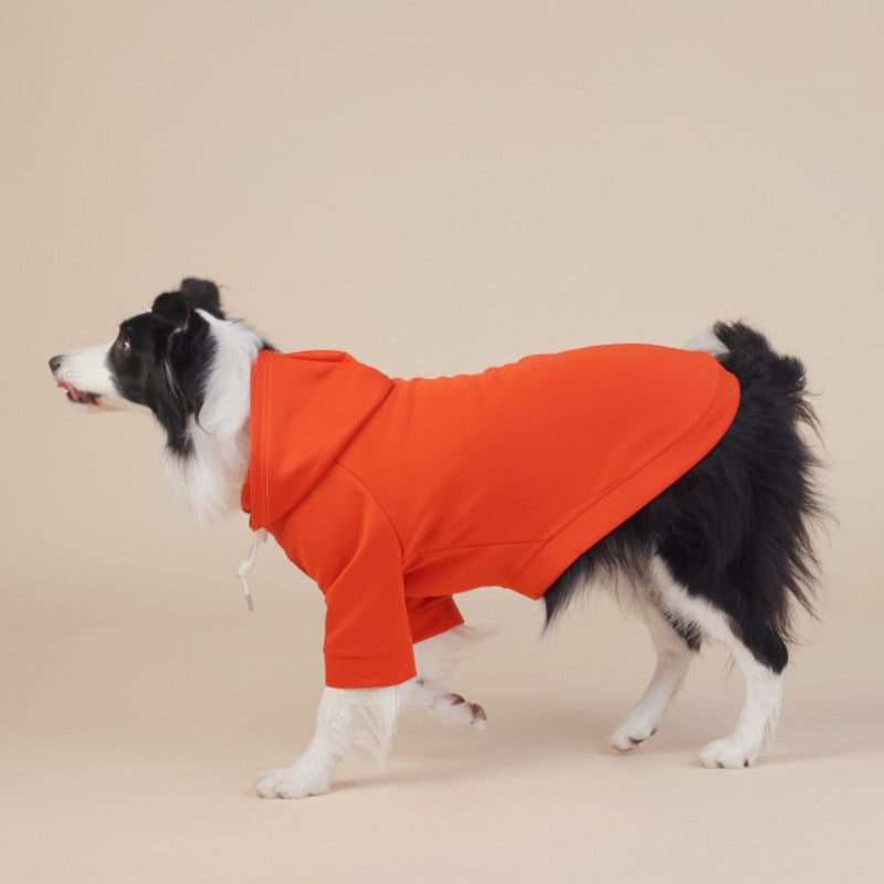 Orange Classic Dog Sweatshirt with Hood & Drawstrings - For Large Dogs Size : 6XL