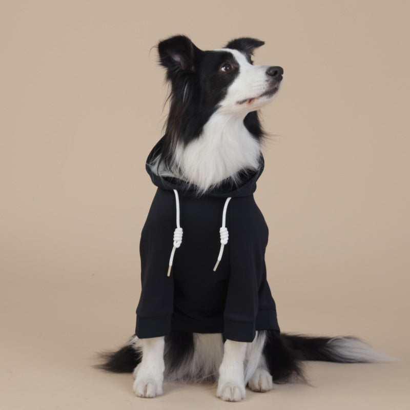 Black Classic Dog Sweatshirt with Hood & Drawstrings - For Large Dogs Size : 9XL