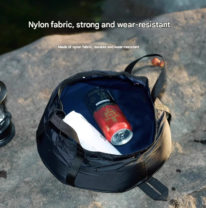 2 Pcs Black Ultra-Lightweight Collapsible Travel Basin - Waterproof Folding Bucket for Camping, Hiking & Outdoors 8.5L