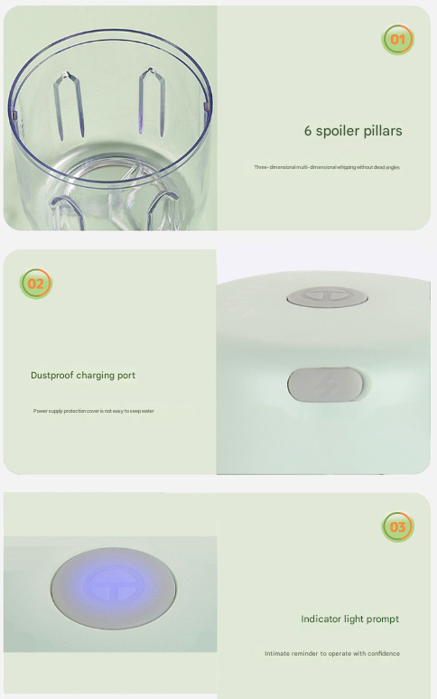 Green Compact Cordless Electric Mini Food Chopper Set - USB Rechargeable Garlic Masher & Veggie Dicer 100ml & 250ml
