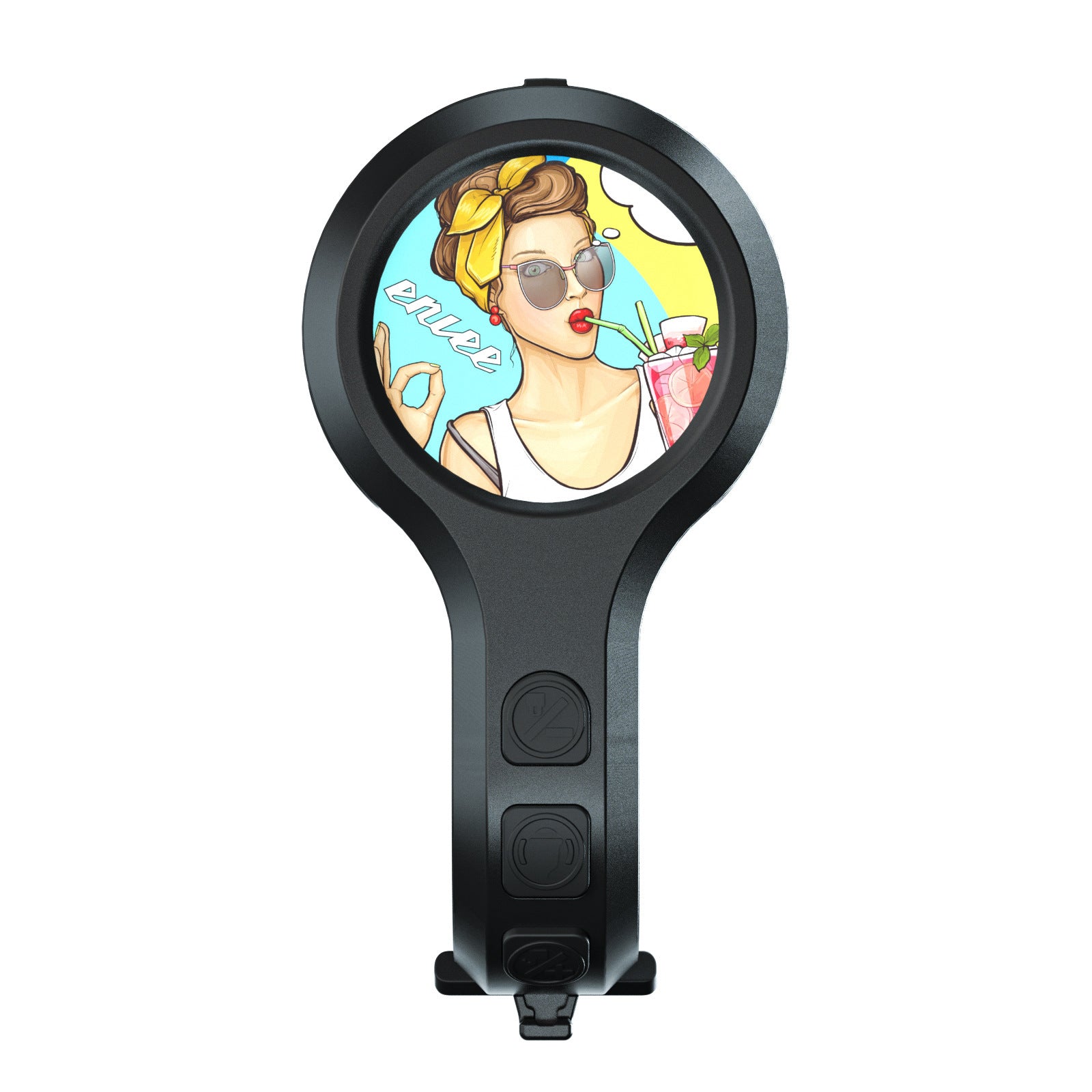 Black Style A Ultra-Loud Electric Bike Horn - 130dB USB Rechargeable, IPX6 Waterproof, Easy Mount Bicycle Safety Bell