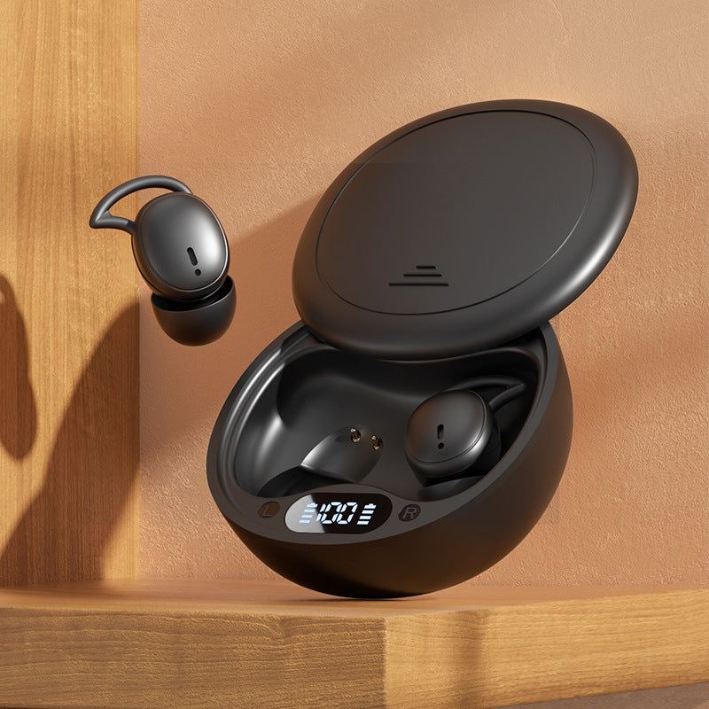 Black Ultra-Comfort Wireless Sleep Earbuds - Bluetooth 5.4, Hi-Res Audio, Noise Isolating, 60H Playtime for Side Sleepers