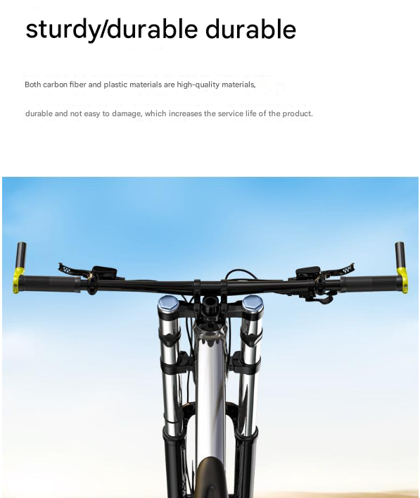 Black and Red Ultralight Carbon Fiber Bicycle Bar Ends - Ergonomic Anti-Slip Grips for MTB & Hybrid Bikes 22.2mm