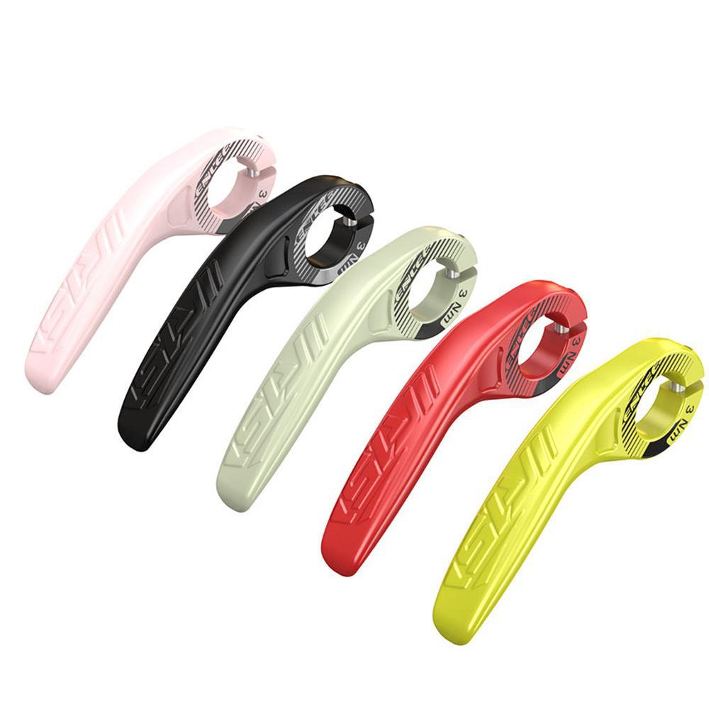 Light Green Ultralight Ergonomic Bike Bar Ends - High-Strength Composite Horn Grips 22.2mm