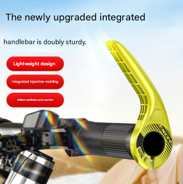Light Green Ultralight Ergonomic Bike Bar Ends - High-Strength Composite Horn Grips 22.2mm