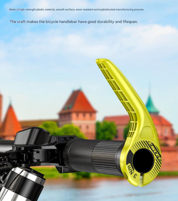 Light Green Ultralight Ergonomic Bike Bar Ends - High-Strength Composite Horn Grips 22.2mm