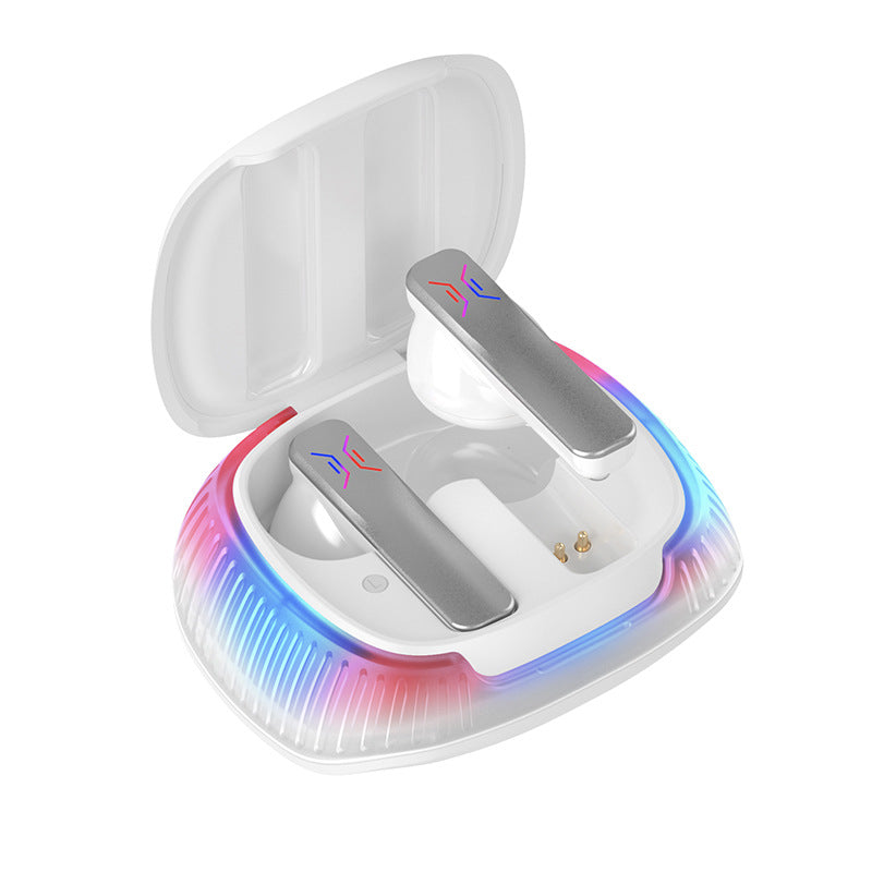 White Smart AI Translator Earbuds - Bluetooth 5.3, Noise Reduction & LED Charging Case