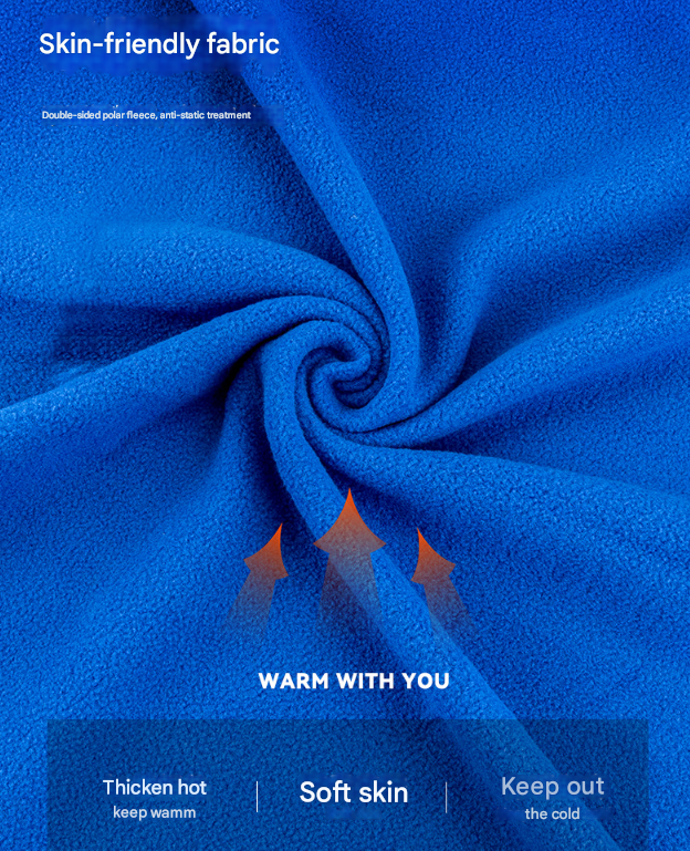Blue Versatile Double-Sided Fleece Bag Liner - Lightweight & Portable Travel Blanket for Camping & Outdoors
