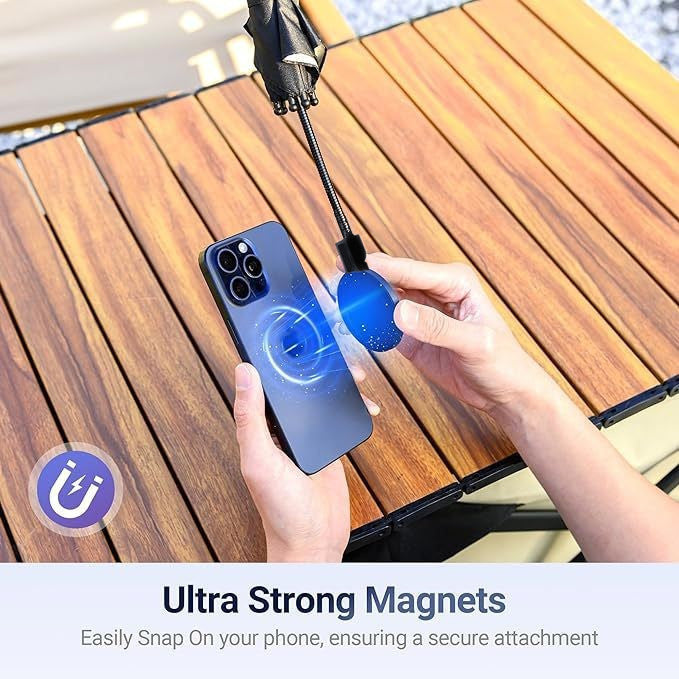 Yellow Magnetic Phone Umbrella Sun Shade - Clear Outdoor Screen Visor, Anti-Glare Mini Parasol for iPhone