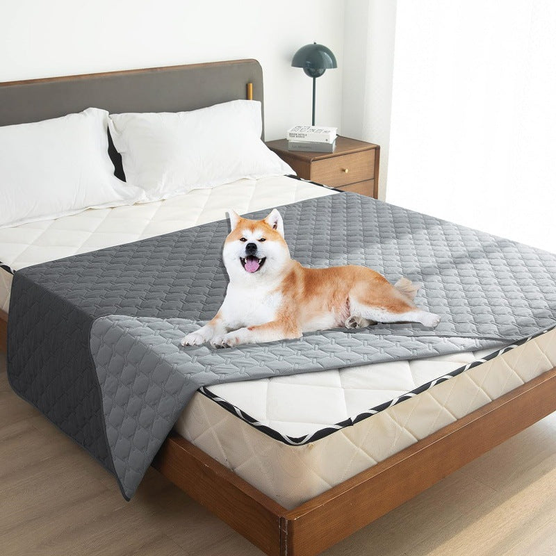 Grey 2-Sided Waterproof Pet Sofa Cover - Dog Bed Protector Blanket for Furniture, Couches & Car Seats 200x260cm, Machine Washable