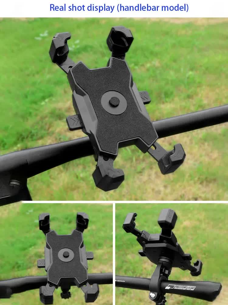 Yellow and Black Secure Grip Bike Phone Mount - Adjustable 360 Rotation Bicycle Handlebar Holder, Universal Cradle for MTB & Road Cycling