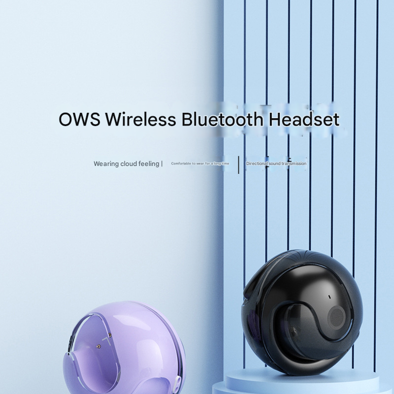 White WG-05 New OWS Bone Conduction Bluetooth Earphones with AI Translation - Non-In-Ear Sports Design