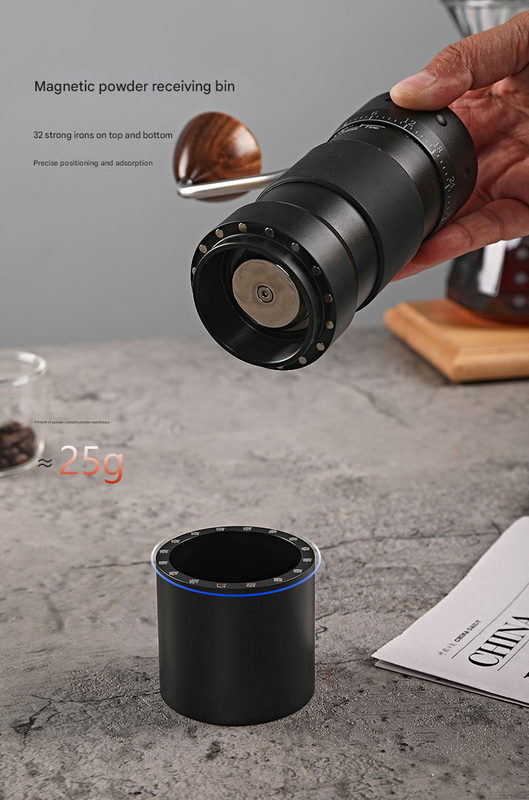 Black Premium 7-Star Manual Coffee Grinder - Portable Bean Mil R50pro