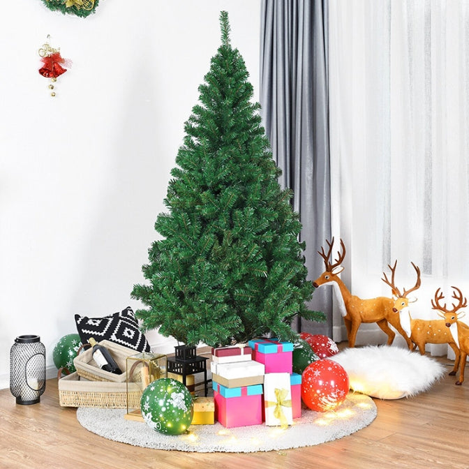 Lush Artificial Christmas Tree - Premium Green PVC Holiday Pine with Stand 150-450T