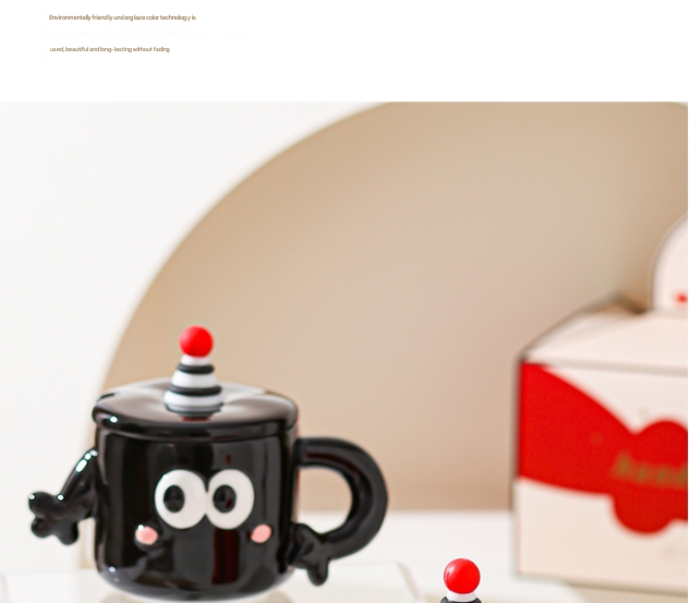Black Quirky Ceramic Couples Mug Set - Fun and Unique Gift for Weddings and Special Occasions