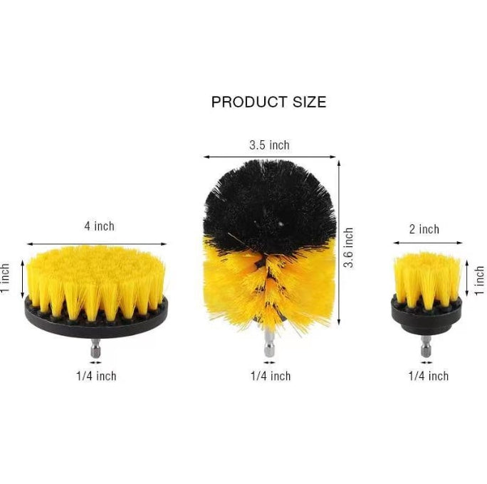 27-Piece set Ultimate Car Detailing Kit - Drill Brush & Polishing Pad Set for Car Interior, Wheels, and Exterior Cleaning