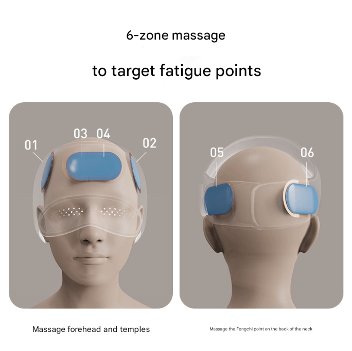 Capless Version Electric Head Massage Hat with Inflatable Airbags - 6-Zone Scalp Therapy for Relaxation and Sleep Aid