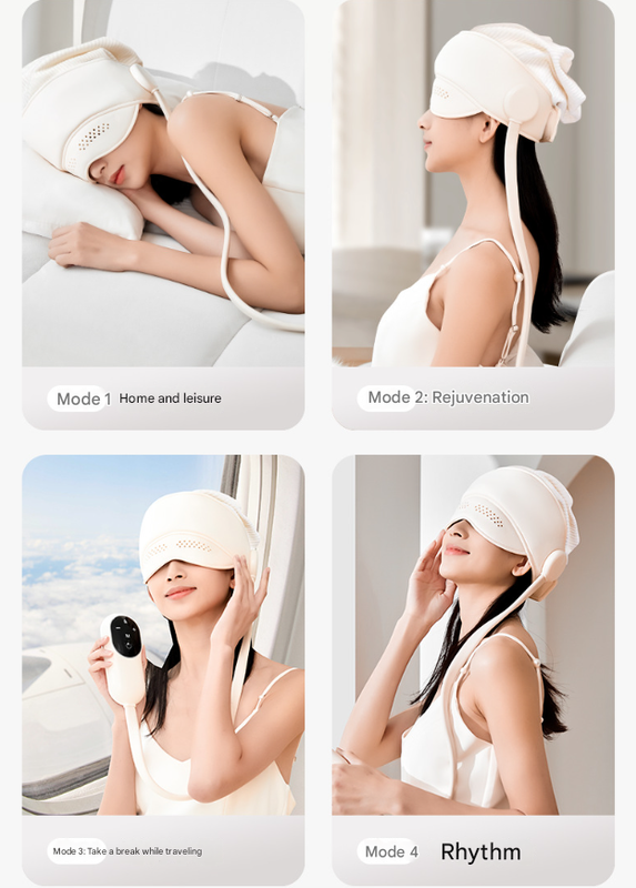 Capless Version Electric Head Massage Hat with Inflatable Airbags - 6-Zone Scalp Therapy for Relaxation and Sleep Aid