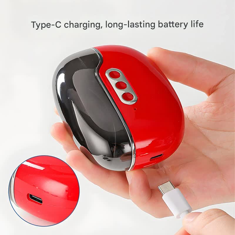 4-in-1 Electric Nail Care Device - Clipper, Grinder, Polisher & UV Sterilizer with Multiple Modes red