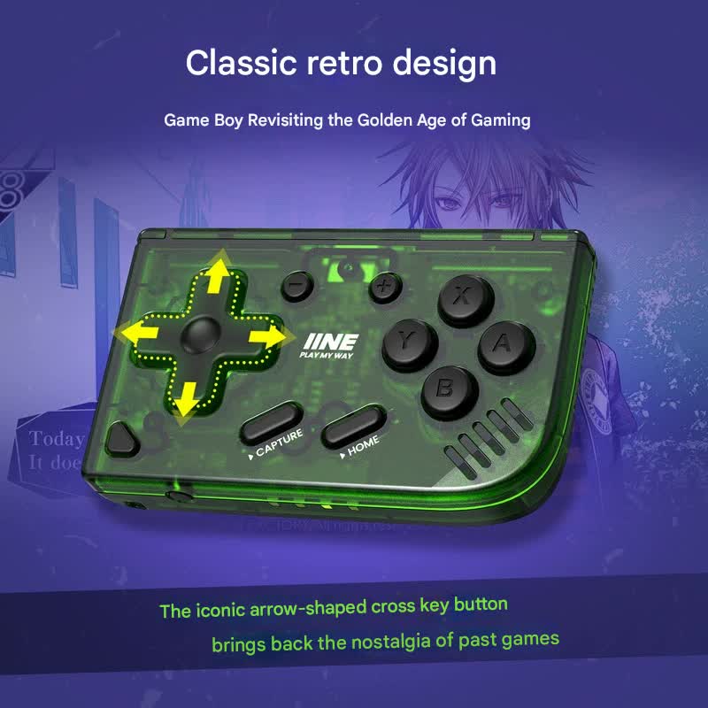 Mini Retro Pocket Game Controller - Multi-Platform Wireless Gamepad for Switch/PC/Android/iOS black