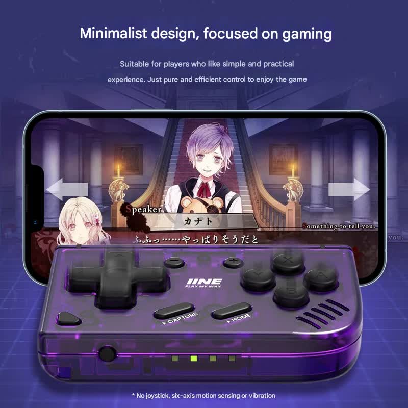 Mini Retro Pocket Game Controller - Multi-Platform Wireless Gamepad for Switch/PC/Android/iOS purple