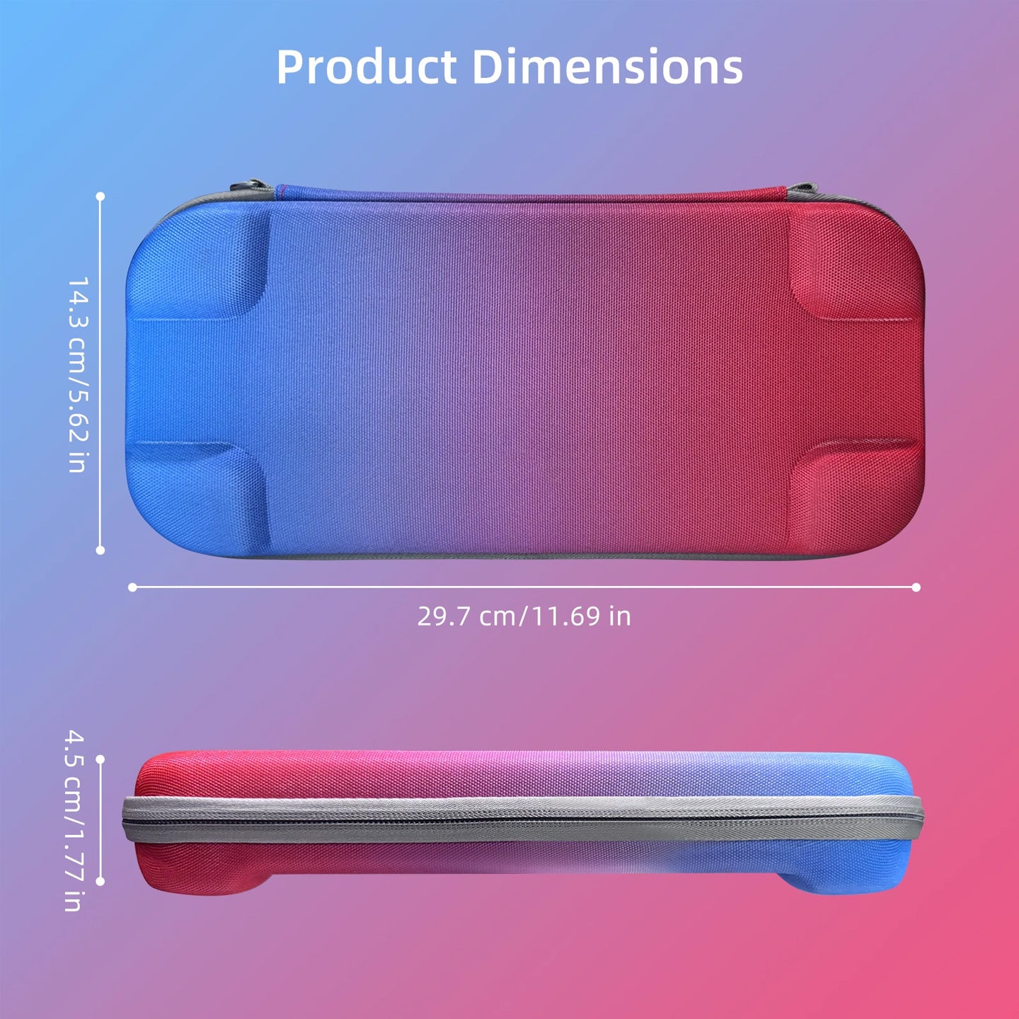 Portable Hard Shell Travel Case for Nintendo Switch/Switch Lite/OLED - Game Card Slots & Accessory Pocket black