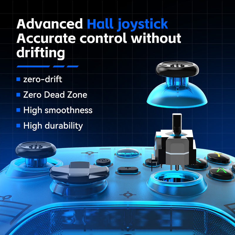 G6 Pro Wireless Gaming Controller - Hall Joysticks & Triggers, Multi-Platform, Six-Axis Gyro, Turbo & Macro grey