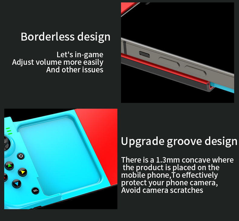 Portable Telescopic Mobile Game Controller - Bluetooth 5.0, iOS/Android/PC Compatible, 400mAh Battery blue