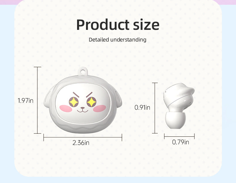 Fun Face-Changing TWS Earbuds with Rotating Case - Bluetooth 5.4, High-Quality Sound Light Blue