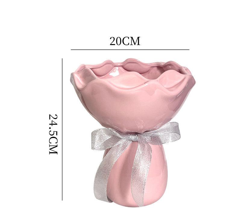 Handcrafted Minimalist Ceramic Vase - Artistic Home Decor Centerpiece pink