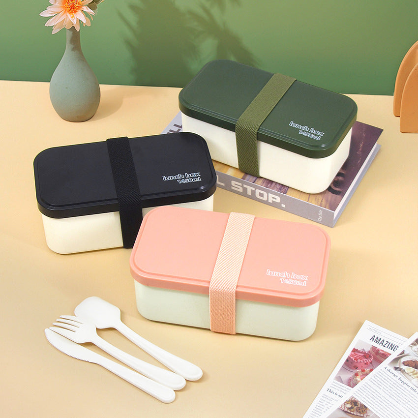 Eco - Friendly Lunch Box - Portable with Compartments pink