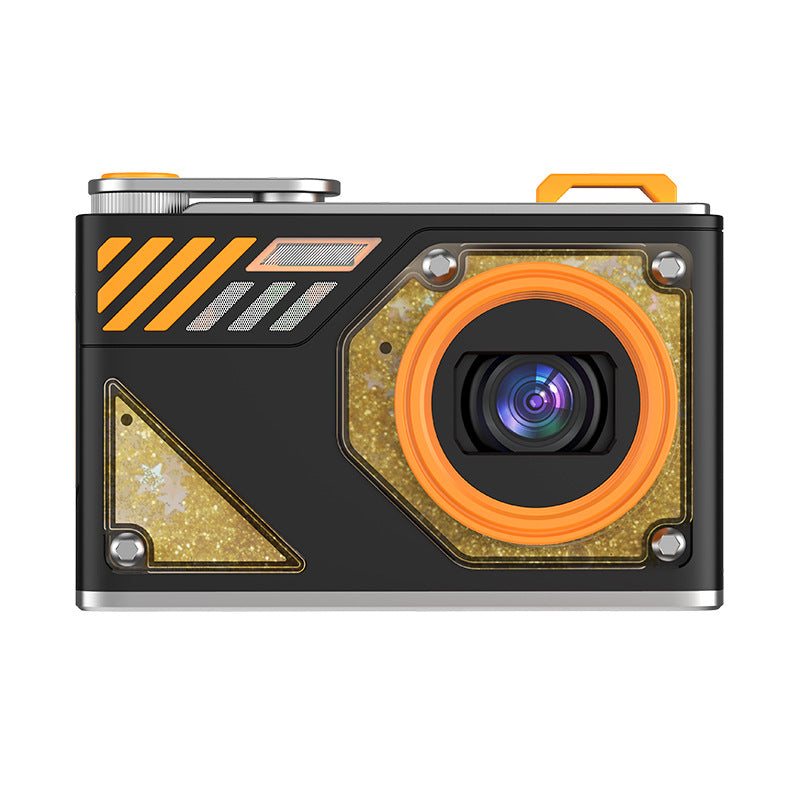 Glitter Sand Design 64MP HD Digital Camera with LED Fill Light & Auto Focus black
