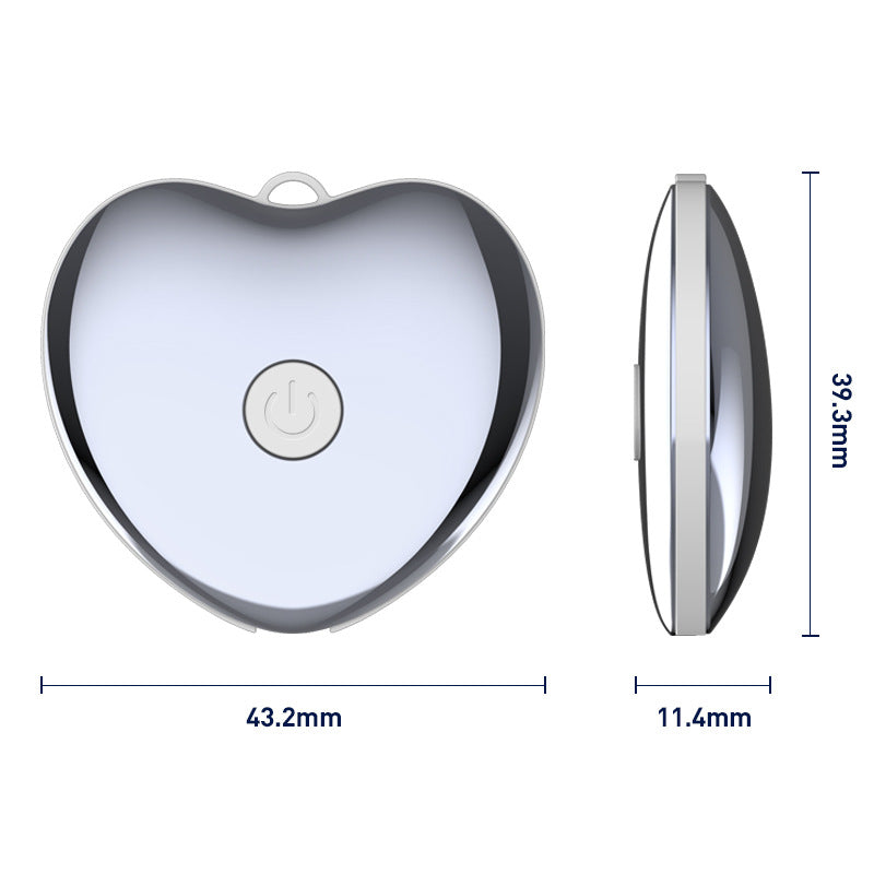 Heart-Shaped Handheld Sleep Aid Device - CES Microcurrent Instrument for Stress Relief & Deep Sleep Black
