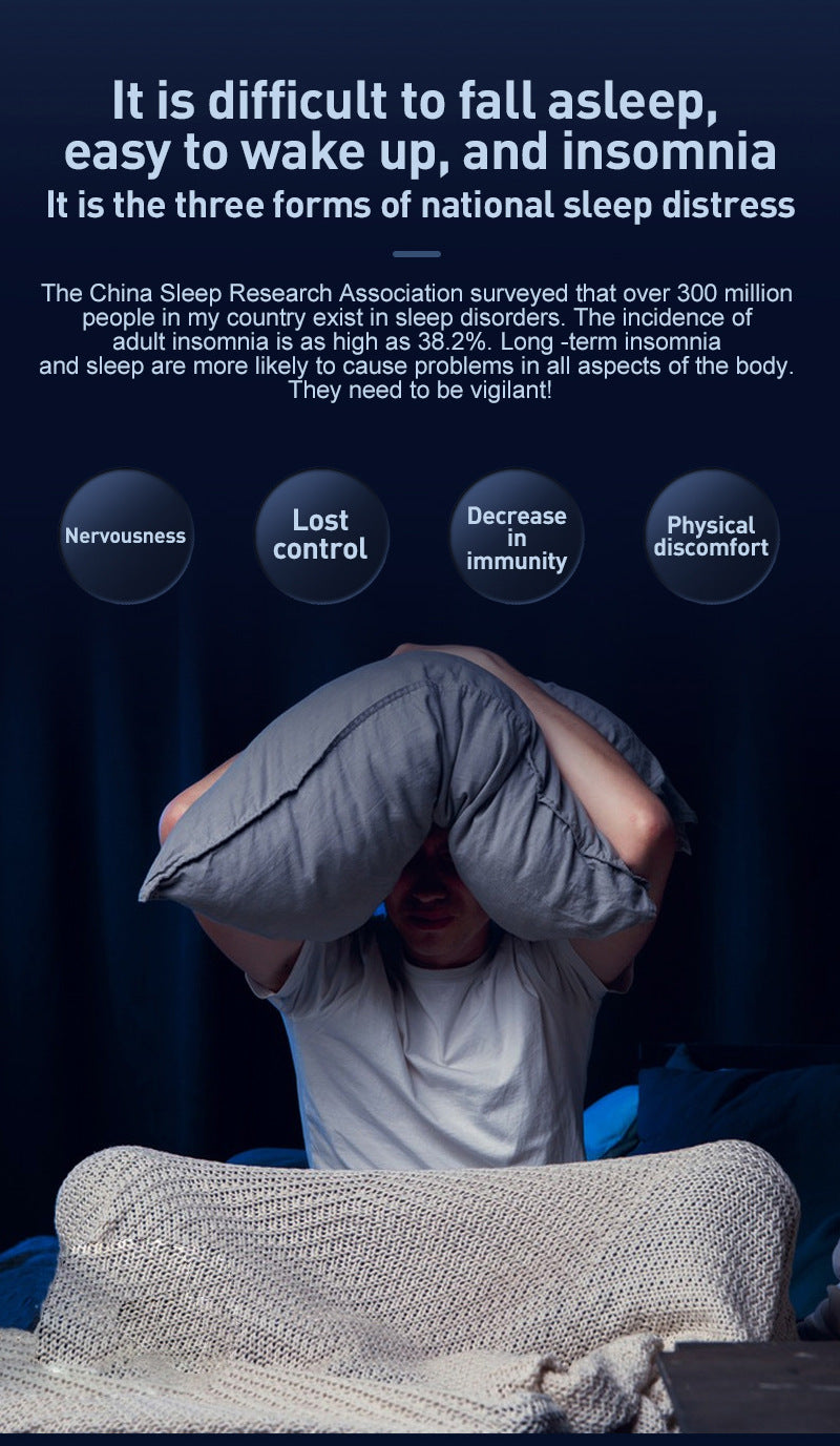 Heart-Shaped Handheld Sleep Aid Device - CES Microcurrent Instrument for Stress Relief & Deep Sleep Black