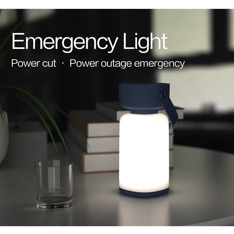 Portable LED Outdoor Camping Lantern - USB Rechargeable, 1200mAh Battery, Emergency Light blue