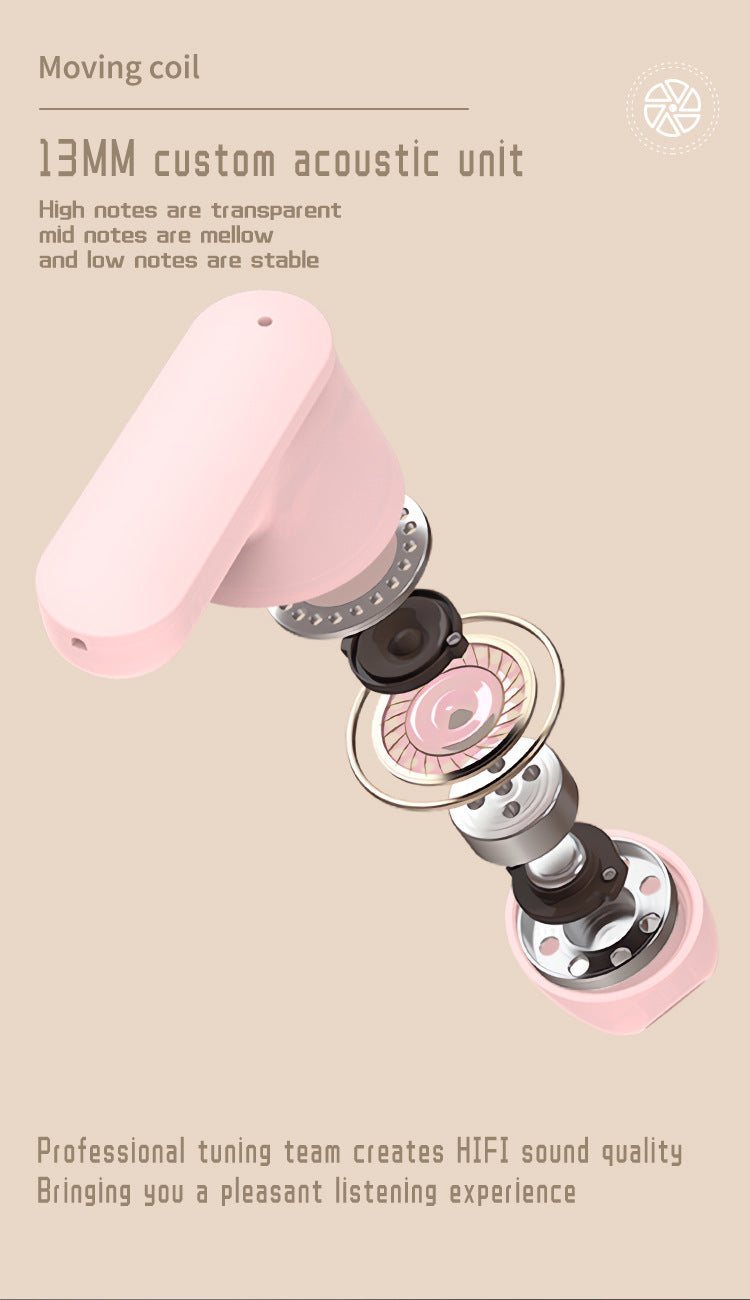 TWS Wireless Earbuds with LED Touch Screen Charging Case - Bluetooth 5.3, HIFI Sound, Standalone Music Playback & Game Mode Beige