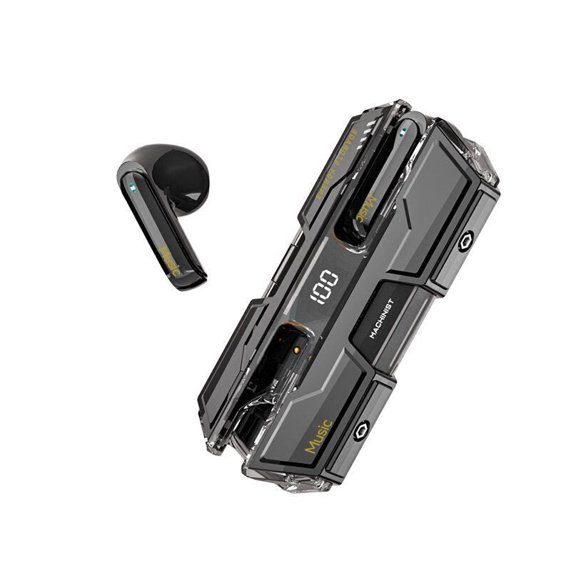 Futuristic TWS Gaming Earbuds - Bluetooth 5.3, Low Latency, HIFI Surround Sound, LED Display black