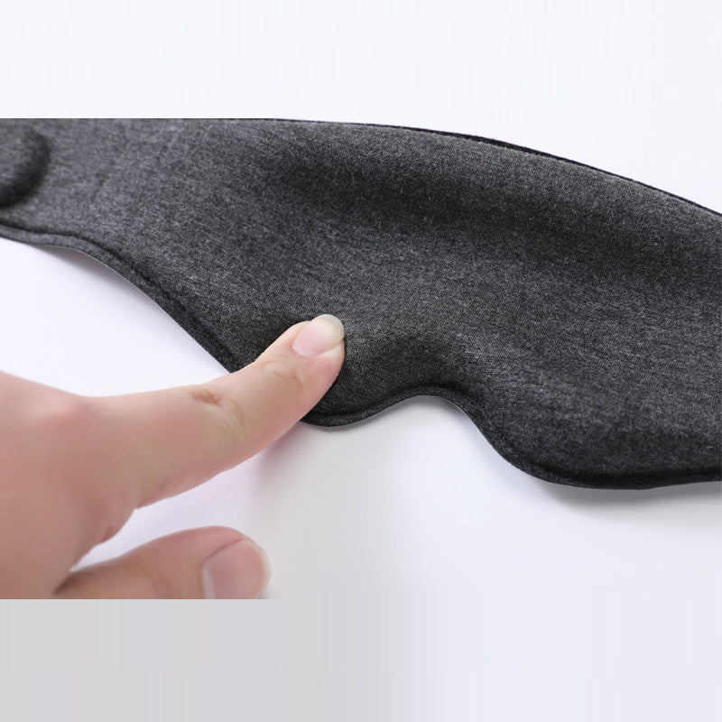 2pcs 3D Contour Blackout Sleep Mask - Ergonomic Eye Mask, Provides Total Darkness and Comfortable Sleep, Adjustable Strap black