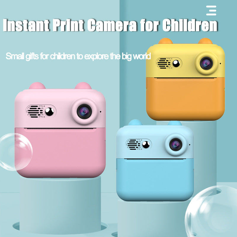 Kids Instant Print Digital Camera with 180° Flip Lens - 24MP Photos, 720P Video & Doodle Fun pink