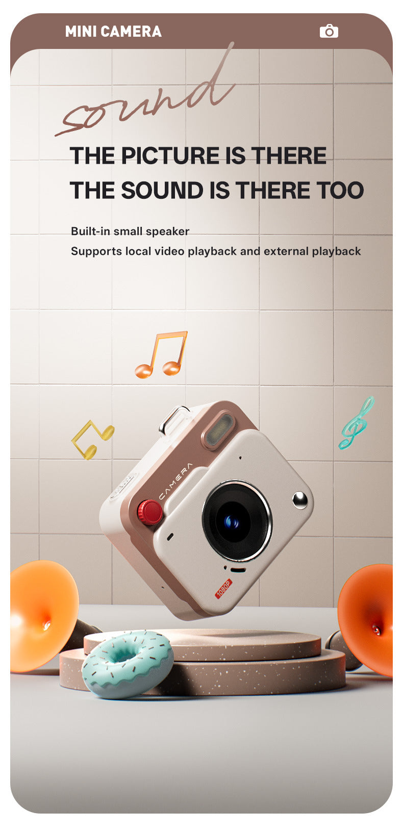 Mini Retro Keychain Camera - 48MP Photos, 1080P HD Video with Built-in Filters & Flash red