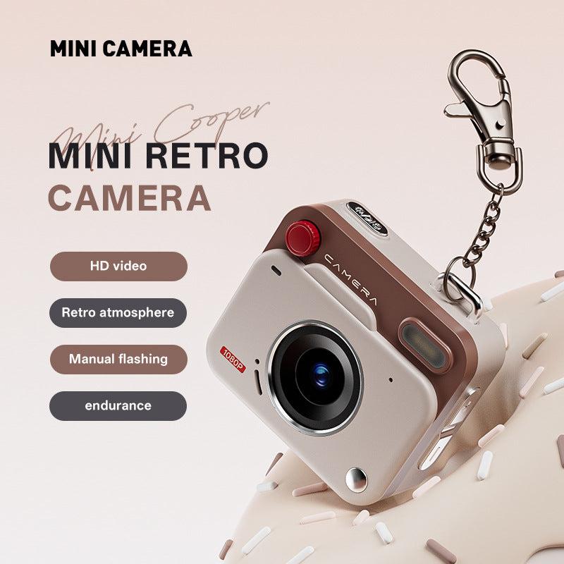 Mini Retro Keychain Camera - 48MP Photos, 1080P HD Video with Built-in Filters & Flash green