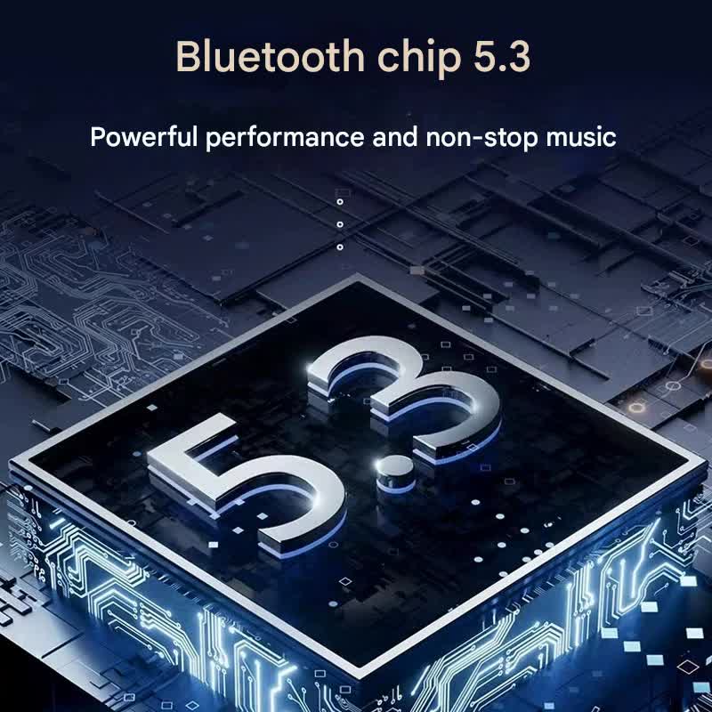 TWS Wireless Earbuds with Wireless Charging Case - Bluetooth 5.3, HiFi Audio, LED Display & Smart Touch Control white