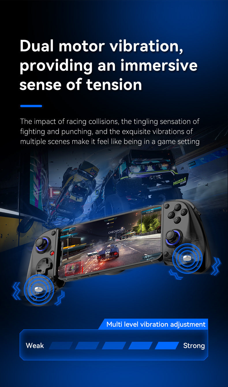 Multi-Platform Telescopic Gaming Controller - Hall Triggers, Esports 3D Joysticks & Macro Programming White With radiator