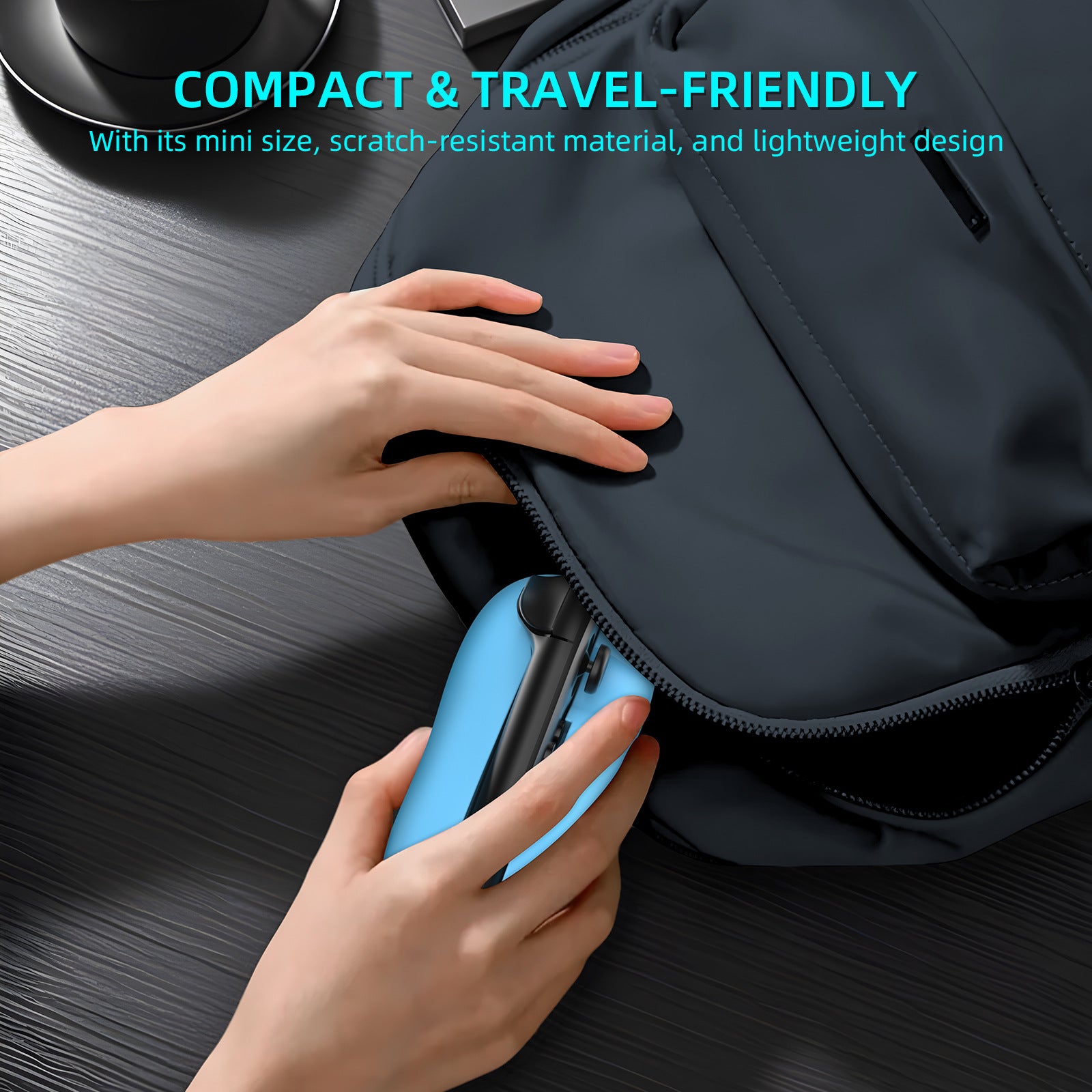 Ergonomic Mouse Grip for Nintendo Switch Joy-Con - 2-Pack Controller Holder Orange Blue