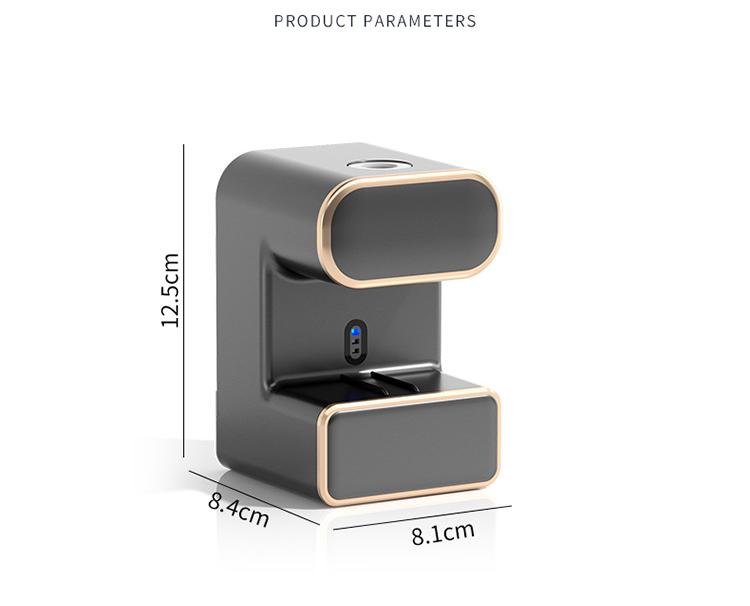 Automatic Toothpaste Dispenser with UVC Toothbrush Sterilizer & Holder - Wall Mounted, Rechargeable Grey