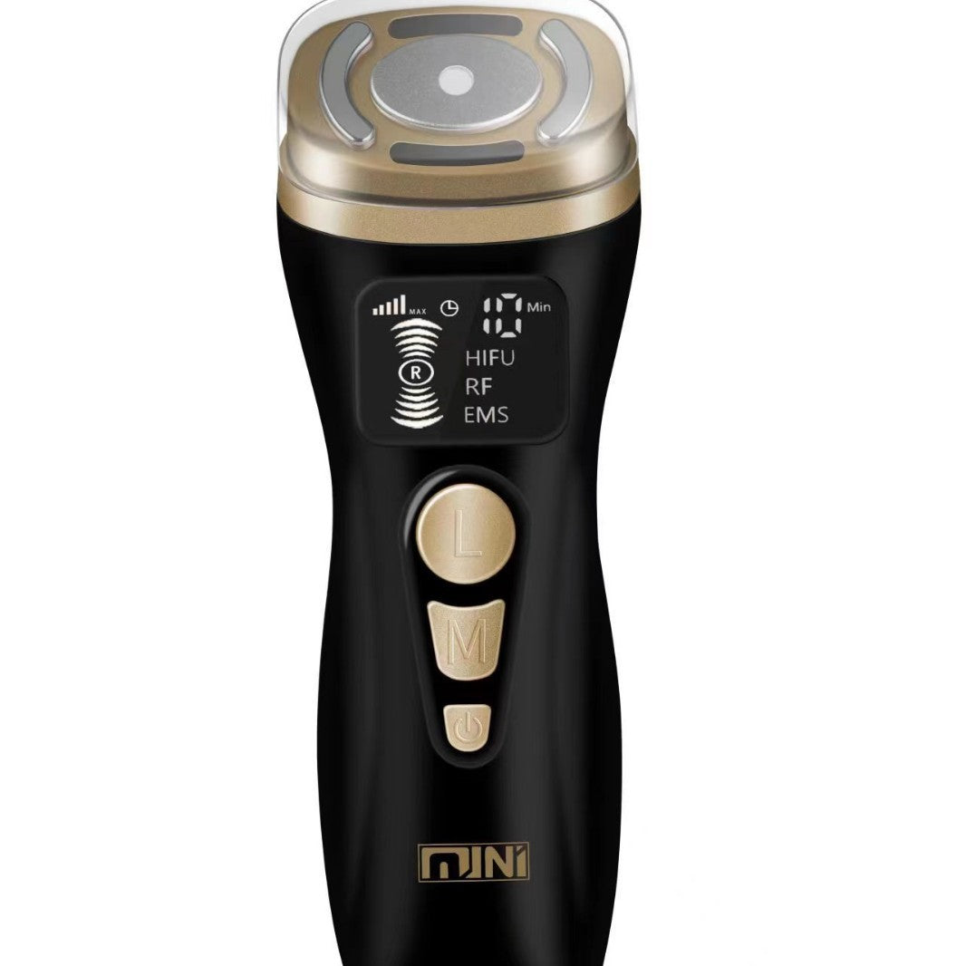 3-in-1 Facial Firming & Anti-Wrinkle Device with HIFU, RF & EMS Technology black