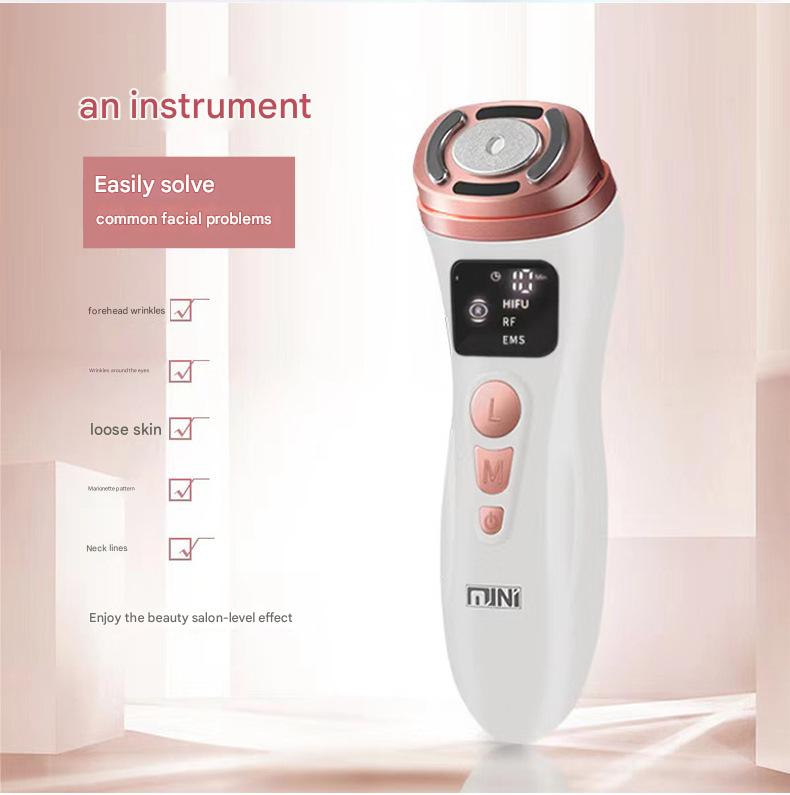 3-in-1 Facial Firming & Anti-Wrinkle Device with HIFU, RF & EMS Technology black