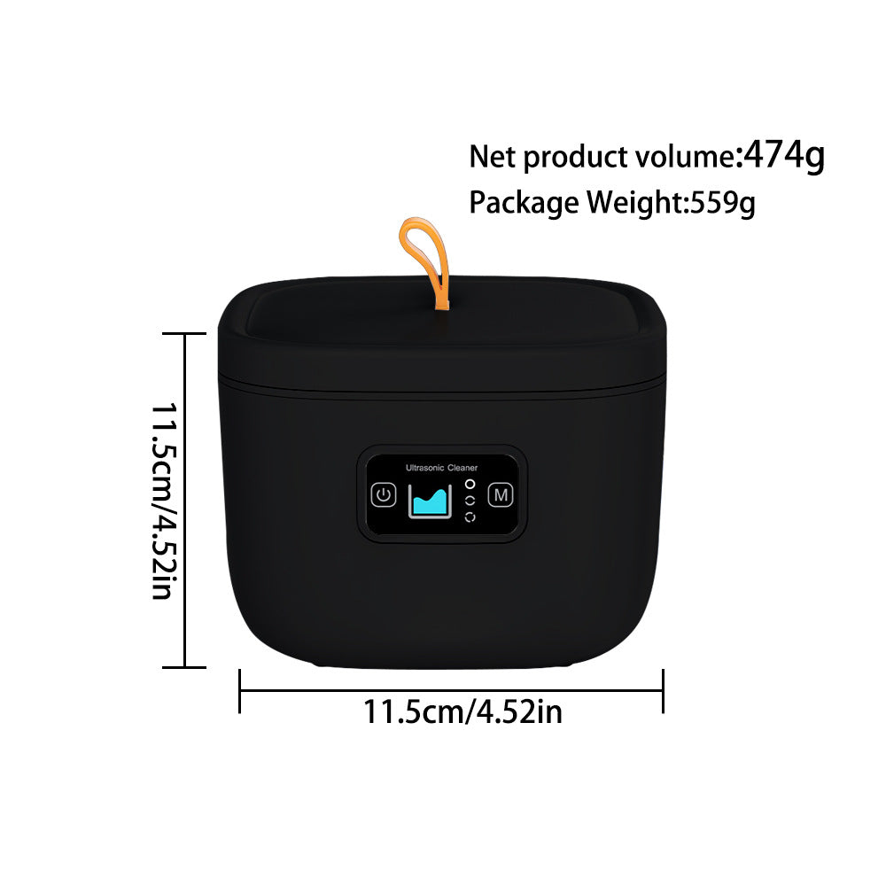 Professional Ultrasonic Cleaner with UV Light - 45000Hz for Dentures, Retainers, Jewelry & More black