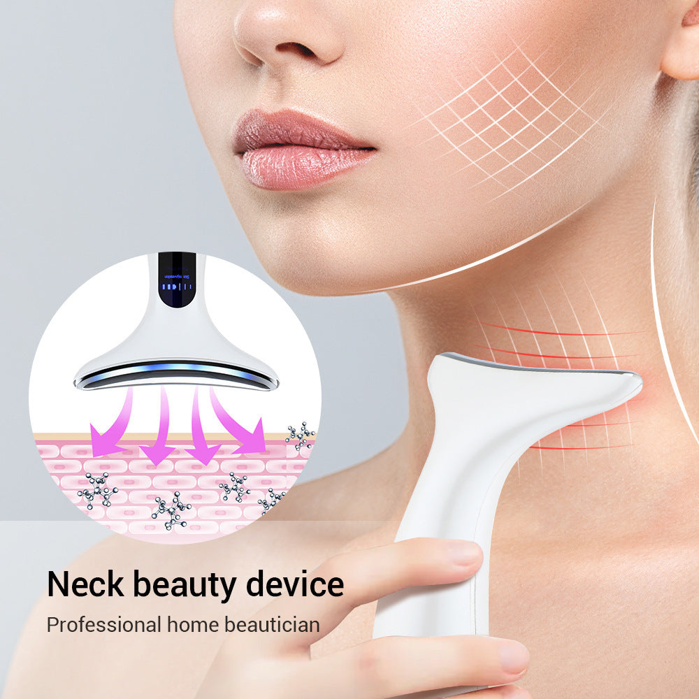 Multi-Function Neck & Face Beauty Device - 4-in-1 LED Light Therapy, EMS Lifting & Anti-Wrinkle Massager Gradient