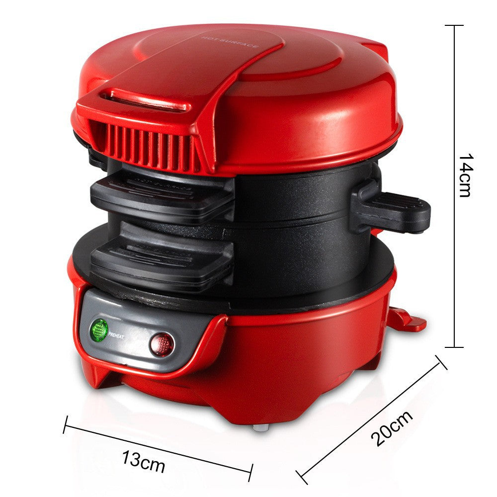 Quick & Easy Multi-Layer Sandwich & Burger Maker with Egg Cooker Plate Silver gray